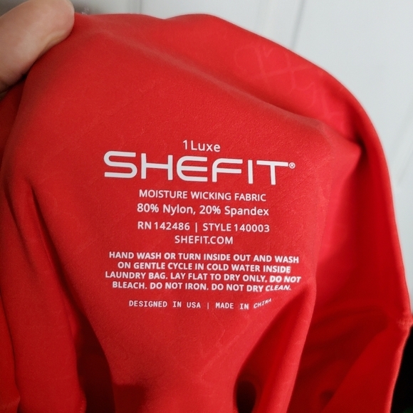 SHEFIT Boss Victorious Red High Rise Tight Leggings - Picture 9 of 9